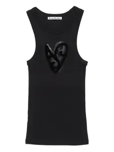 Топ без рукавов Acne Studios, черный