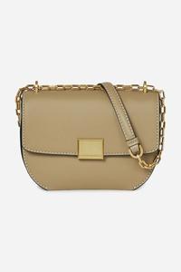 Кожаная сумка Karl Lagerfeld, бежевый