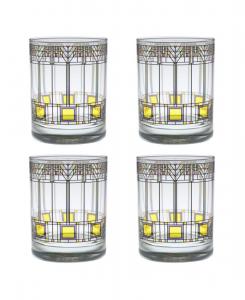 Набор из 4 бокалов для виски «Древо жизни» в стиле Фрэнка Ллойда Райта Culver, мультколор