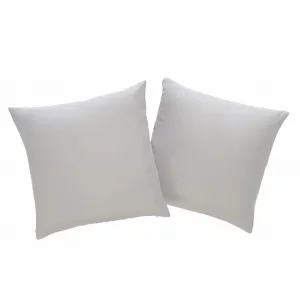 Моя домашняя декоративная подушка Parry Microfaser набор из 2 штук, однотонная, наволочки без наполнителя, с застежкой-молнией My Home, серебристый/однотонный