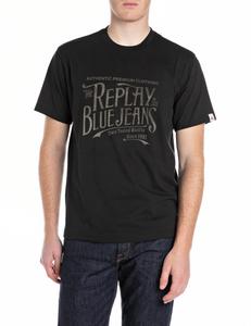 Футболка из хлопкового трикотажа с принтом