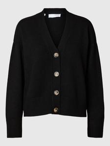 Вязаный кардиган SELECTED, черный