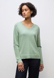 Джемпер Street One KUSCHELIGER V-NECK PULLOVER, Grün/Light Green