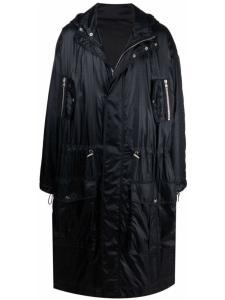 Пальто с капюшоном Balmain, черный