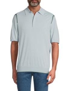 Рубашка-поло из цельного хлопка Paul Smith, светло-синий