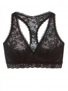 Женский бюстгальтер-бралетт Never Say Never с глубоким вырезом и застежкой сзади в черном цвете Cosabella