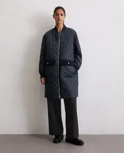 Женское стеганое пальто-блузон стандартного кроя из переработанного полиэстера MARC  O'POLO, черный