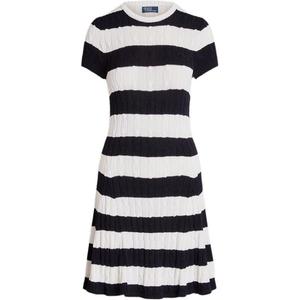 Polo Ralph Lauren Полосатое кабельное вязаное миди-платье