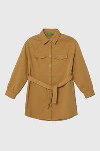 Детское джинсовое платье United Colors of Benetton, желтый