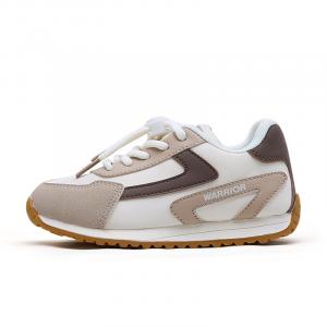 WARRIOR Скользоустойчивые противоударные поддерживающие низкие детские кроссовки для бега beige khaki brown kids