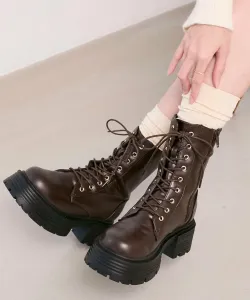 Ботинки на шнуровке с подошвой-топом Majestic Legon, цвет Brown