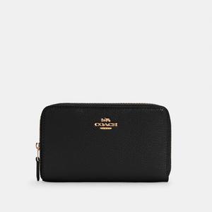 Кошелек COACH Medium Id Zip Coach Outlet, золотой/черный