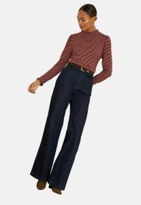 Топ Love & Roses PETITE FIT , Burgundy Red And Beige Stripe/Mottled Red