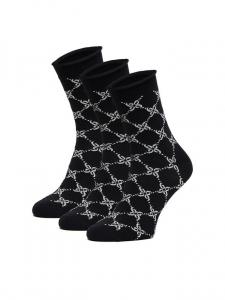 Длинные носки Nine West CEO_BR_NW_Silver_01_Z_AW25 (3 PACK), черный