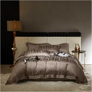 YUSIWOAL Комплект постельного белья Champagne Gold Luxury Damask Jacquard из 100% хлопка в европейском стиле Brown