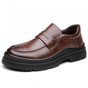 LEXON Повседневные кожаные туфли мужские низкие черно-коричневые, цвет Brown