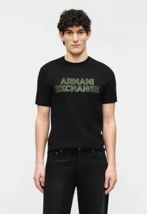 Футболка приталенного кроя с принтом Armani Exchange, Black