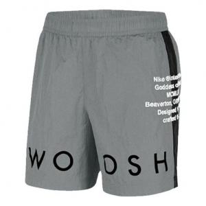 Шорты Men's Nike Alphabet Printing Elastic Waistband Straight Sports Shorts Gray CJ4905-073, серый