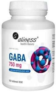 Aliness, ГАМК 750 мг, Добавка , 100 растительных таблеток.