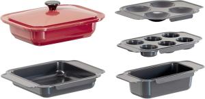 Набор аксессуаров для кухни Brava Chef's Choice Lite, 5 предметов, красный / черный