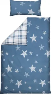 Двустороннее постельное белье синего цвета 1x 155x200 см + 1x 40x80 см Erwin Müller