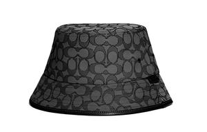 Джаккардовая ведро-шляпа COACH, черная