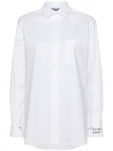 Поплиновая рубашка с нагрудным карманом Moschino, белый