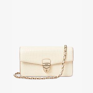 Кожаный клатч Mayfair Aspinal Of London, белый