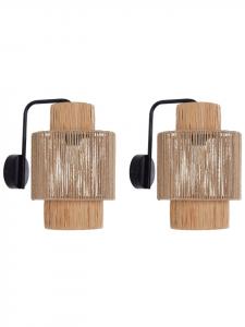 Beliani Комплект из 2 настенных светильников JAMMA черного цвета