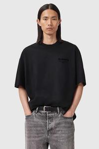 Футболка XANDER из хлопка Allsaints, черный