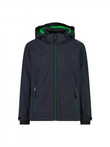 Детская куртка с капюшоном на кнопках, антрацитового цвета cmp