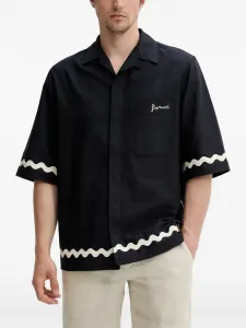 Рубашка с вышивкой Fiorucci, синий