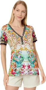 Johnny was Женская футболка Henley с коротким рукавом The Janie Favorite