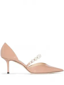 Туфли Aurelie 65 с искусственным жемчугом JIMMY CHOO, розовый