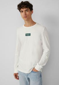Топ s.Oliver LONGSLEEVE MIT FLAMMSTRUKTUR, Weiß/Off-White
