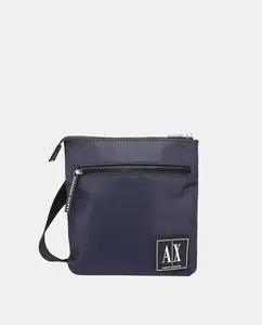 Мужская сумка через плечо из нейлона с нашивкой-логотипом Armani Exchange, черный