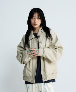 Винтажный кожаный блузон