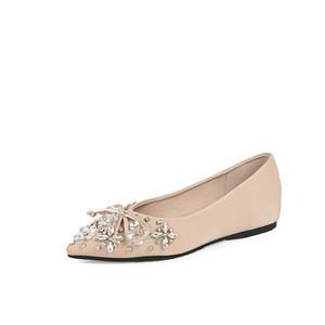 YAFEI XUANYU Женские повседневные туфли на каблуке 3,5 см абрикосовые, цвет Apricot