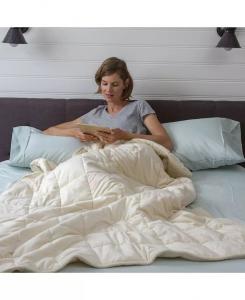 Стеганое плюшевое утяжеленное одеяло, 12,2 фунта Sealy, слоновая кость