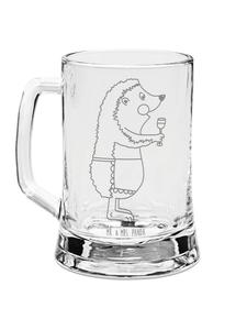 Кружка для пива ежик вино без слов в прозрачном виде Mr. & Mrs. Panda