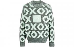 Acne Studios Свитер мужской Green Crew Neck Moderate Others