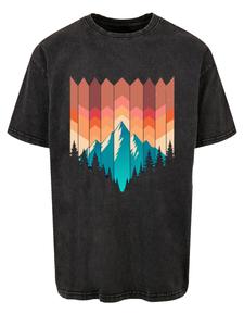 Рубашка F4NT4STIC Berg Sonnenuntergang Geometrisch, черный