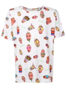 Футболка с графичным принтом Amir Slama, белый