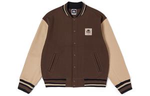 Мужская бейсбольная куртка, воротник средней высоты Kappa, темный коричневый коричневый-6536