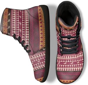 Кроссовки Binienty High Top Barefoot для женщин и мужчин, модные с нулевым перепадом, водонепроницаемые походные ботинки из ПУ-кожи, Tribal Ethnic Horse