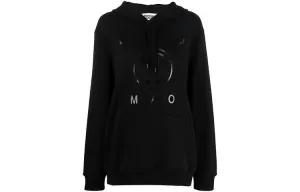 MOSCHINO Свитшот женский черный с капюшоном Moderate Regular