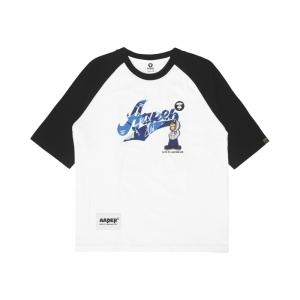 Футболка с принтом и рукавом реглан Aape, черный