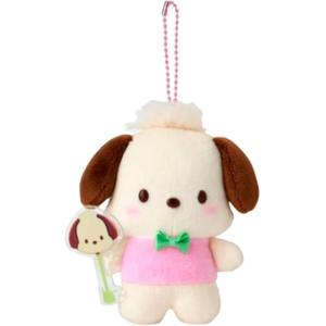 Кукла-талисман FUJIYA Pochacco, плюшевый брелок, высота 12 см Sanrio, pochacco (with unboxed, no chocolate)