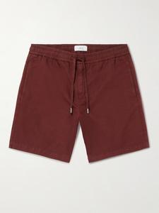 Шорты прямого кроя из смеси хлопка и льна с завязками MR P., цвет Burgundy