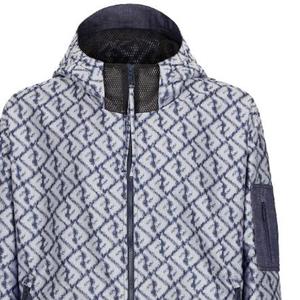 Весна-Лето 2023 Куртки Пальто Мужские Серебристо-голубые FENDI